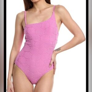 Beach Riot Athena One Piece Swim Large Pink Flower Print